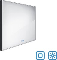 Černé LED zrcadlo ZPC 13077VX-90 70x70 cm