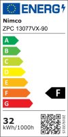 Černé LED zrcadlo ZPC 13077VX-90 70x70 cm