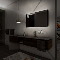 Černé LED zrcadlo ZPC 42003V-90 80x60 cm