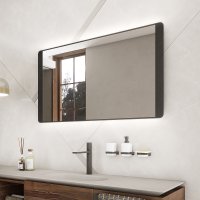Černé LED zrcadlo ZPC 42003V-90 80x60 cm