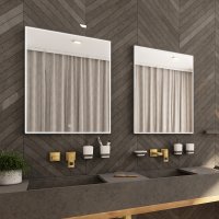 Černé LED zrcadlo ZPC13002-90 60x80 cm