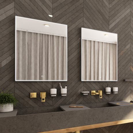 Černé LED zrcadlo ZPC13002-90 60x80 cm