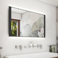 Černé LED zrcadlo ZPC41006-90 120x65 cm