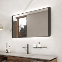 Černé LED zrcadlo ZPC42003-90 80x60 cm