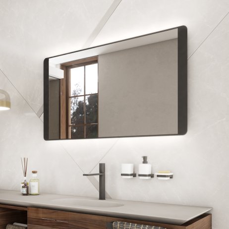 Černé LED zrcadlo ZPC42003-90 80x60 cm