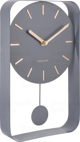 Designové kyvadlové nástěnné hodiny 5796GY Karlsson 33cm