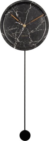 Designové kyvadlové nástěnné hodiny 5860BK Karlsson 75cm