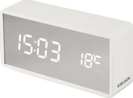 Designové LED hodiny - budík 5879WH Karlsson 15cm