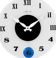 Designové nástěnné kyvadlové hodiny 8635 Nextime Milano Color 35cm