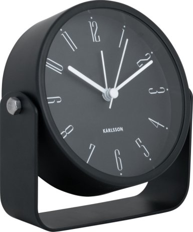 Designový budík 5989BK Karlsson 12cm