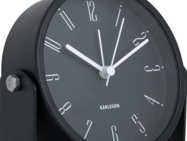 Designový budík 5989BK Karlsson 12cm