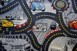 Dětský koberec The World od Cars 97 šedý
