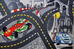 Dětský koberec The World od Cars 97 šedý
