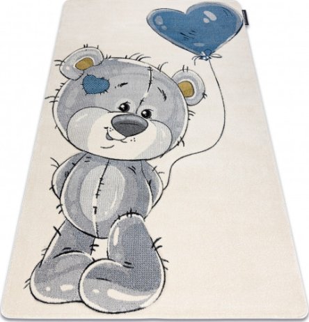 Dětský kusový koberec Petit E1593 Teddy bear cream