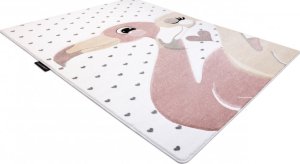 Dětský kusový koberec Petit Flamingos hearts cream