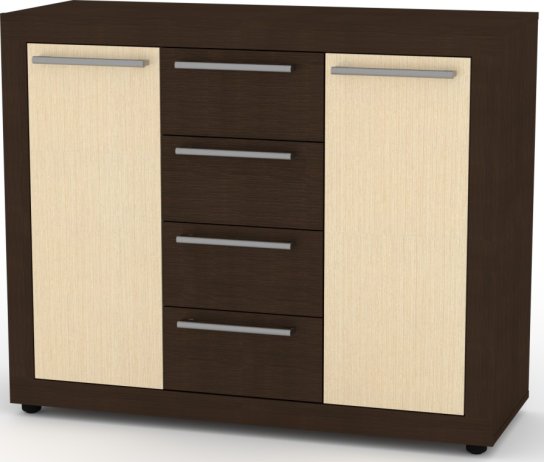 Komoda MG-1 2D4S wenge kombi