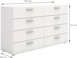 Bílá komoda Pepe 5