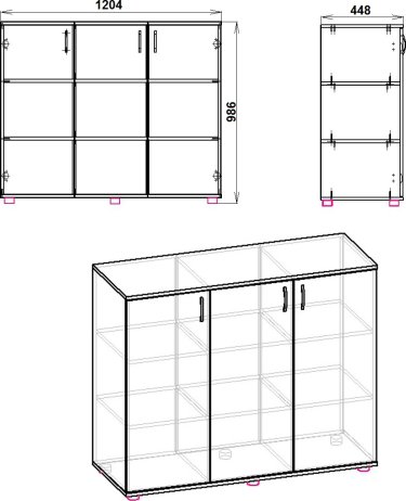 Komoda WOM 3D buk