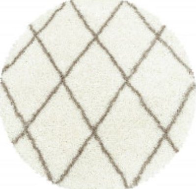 Kusový koberec Alvor Shaggy 3401 cream kruh