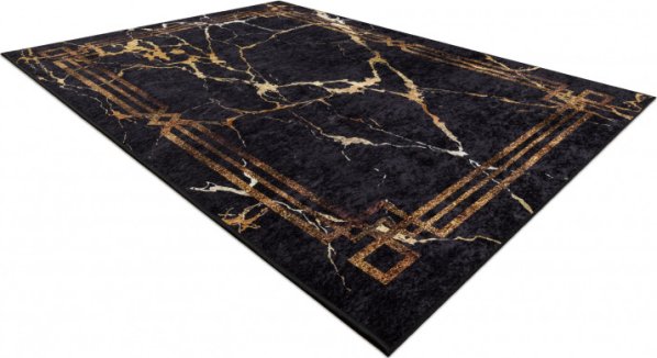 Kusový koberec Miro 51333.801 Marble black / gold