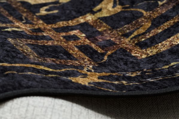 Kusový koberec Miro 51333.801 Marble black / gold