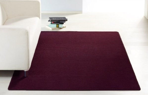 Kusový koberec Nasty 102368 Brombeer Violett 200x200 cm čtverec