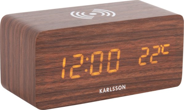 LED budík - hodiny 5933DW Karlsson s nabíjením 15cm