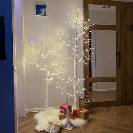 LED vánoční stromky Bříza set 3 ks