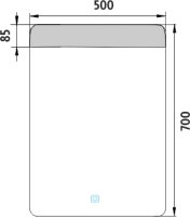 LED zrcadlo s dotykovým senzorem ZP23001V 50x70 cm