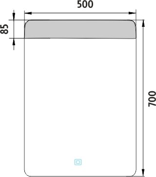 LED zrcadlo s dotykovým senzorem ZP23001V 50x70 cm