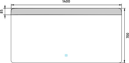 LED zrcadlo s dotykovým senzorem ZP23008V 140x70 cm