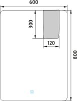 LED zrcadlo s dotykovým senzorem ZP25002V 60x80 cm