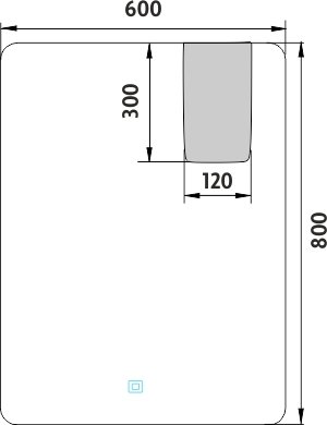 LED zrcadlo s dotykovým senzorem ZP25002V 60x80 cm