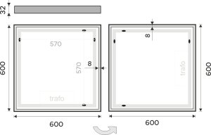 LED zrcadlo ZP13066 60x60 cm