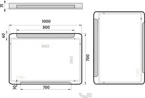 LED zrcadlo ZP22004 100x70 cm