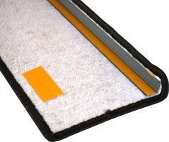 Nášlapy na schody Color Shaggy, antracit, obdélník 24x65