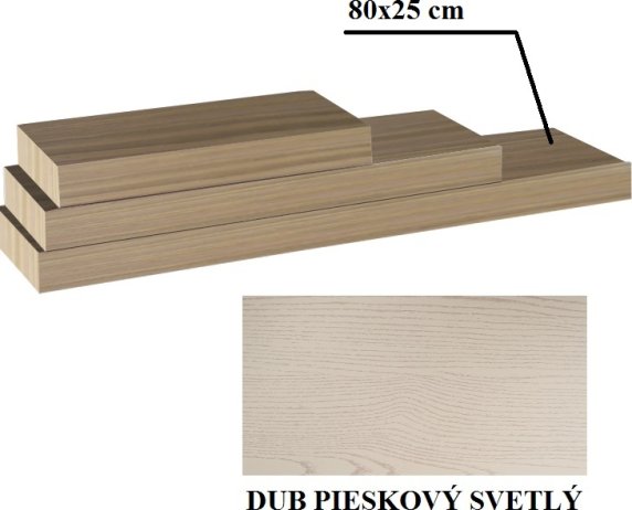 Police GANA, dub pískový, 80x25