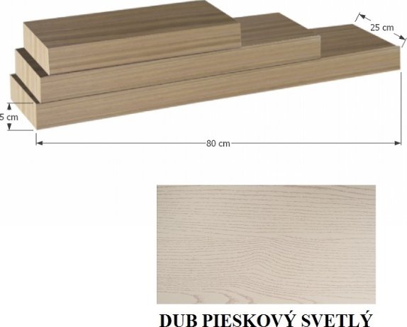 Police GANA, dub pískový, 80x25