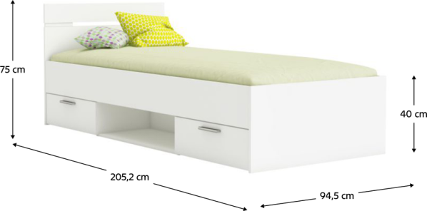 Dětská postel Galori 90 bílá