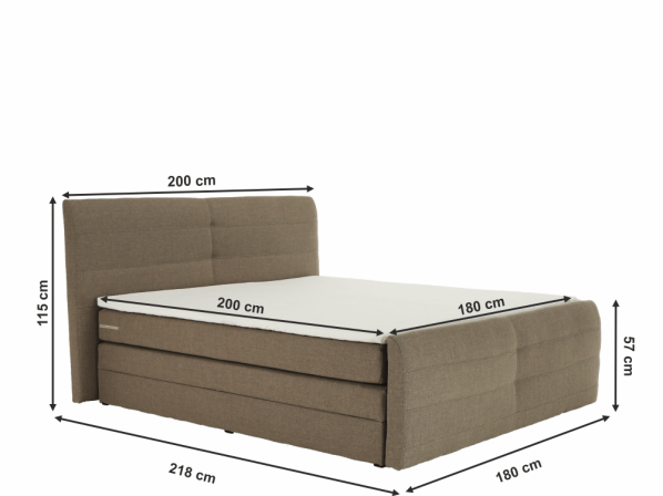 Boxspringová postel Homela 180x200 cm Komfort