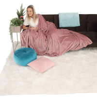 Růžová plyšová deka Rugs 160x200cm