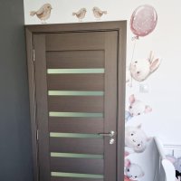 Samolepky na zeď Akvarelová zvířátka kolem dveří N.1 doleva