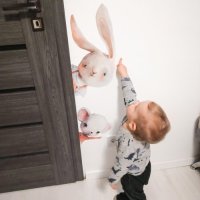 Samolepky na zeď Akvarelová zvířátka kolem dveří N.1 doprava