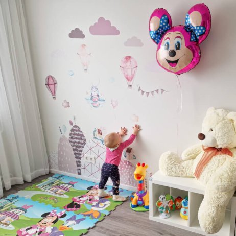Samolepky na zeď Kopce a balóny