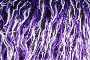 Sedací pytel Shaggy Multicolor white-black-purple