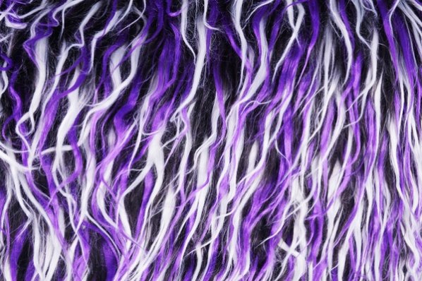 Sedací pytel Shaggy Multicolor white-black-purple