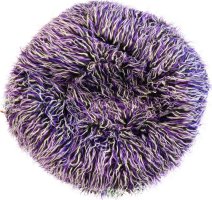 Sedací pytel Shaggy Multicolor white-black-purple