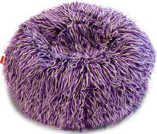 Sedací pytel Shaggy Multicolor white-black-purple