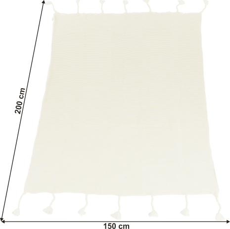 Smetanová pletená deka Dressr 150x200 cm