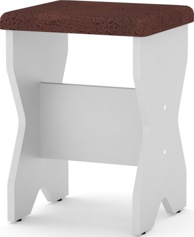 Taburet T-1 bílá, Vinyl bronz